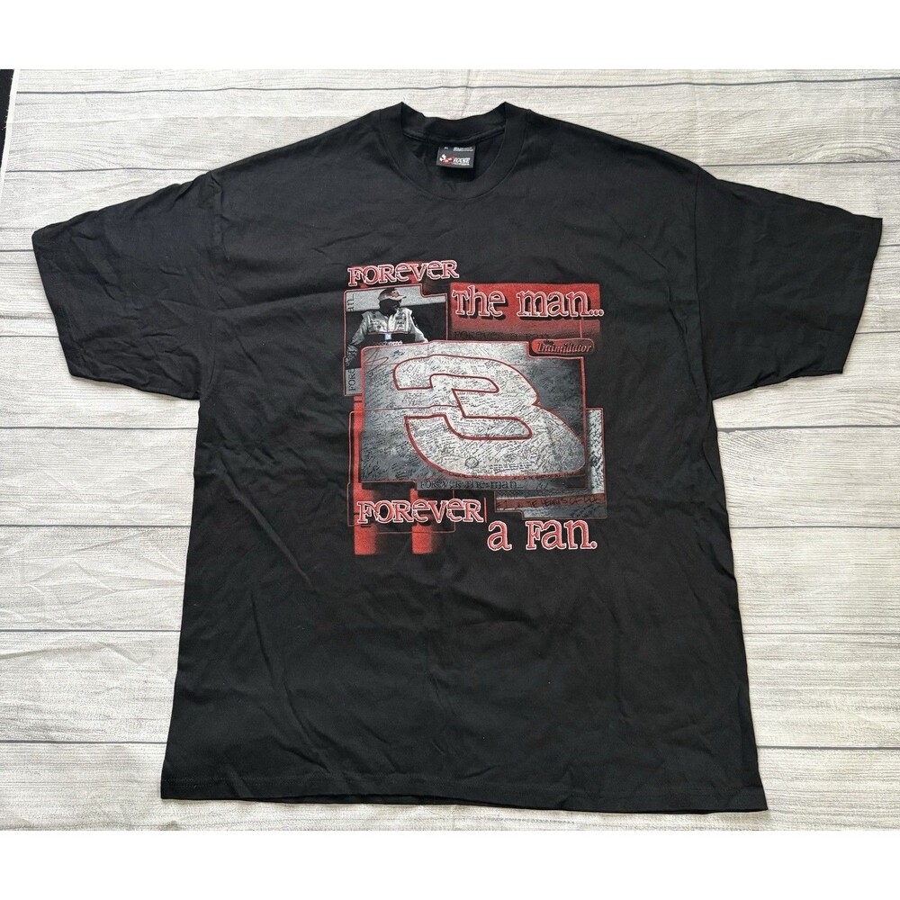 Vtg Dale Earnhardt T Shirt  XL Forever The Man Forever A Fan Nascar Double Sided